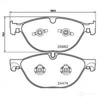 Тормозные колодки дисковые, комплект HELLA Jaguar F-Type (X152) 1 Купе 3.0 340 л.с. 2013 – 2024 25982 24 474 8DB 355 021-381