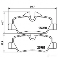 Тормозные колодки дисковые, комплект HELLA 30093 25981 2598 0 8DB 355 021-481