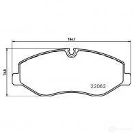 Тормозные колодки дисковые, комплект HELLA 30134 8DB 355 021-961 2 2062 T2414