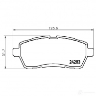 Тормозные колодки, комплект HELLA T1687 8db355013211 Ford Fiesta 5 (CBK, JH, JD) Седан 1.0 Flex 67 л.с. 2009 – 2010 24 283