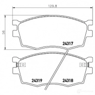 Тормозные колодки дисковые, комплект HELLA 2431 7 8DB 355 006-951 28726 24318 - Изображение 4