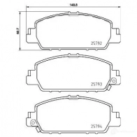Тормозные колодки, комплект HELLA 8db355021471 25793 2 5792 30092 - Изображение 4