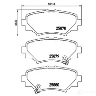 Тормозные колодки, комплект HELLA Mazda 3 (BM, BN) 3 Седан 1.5 111 л.с. 2013 – 2024 25879 2587 8 8db355021411