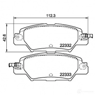 Тормозные колодки дисковые, комплект HELLA 1424495439 223 32 8DB 355 025-461 22333 - Изображение 4