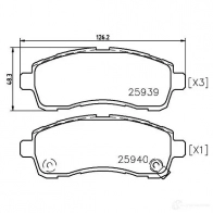 Тормозные колодки дисковые, комплект HELLA 2593 9 8DB 355 021-871 25940 1193334567 - Изображение 4