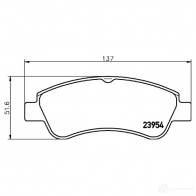 Тормозные колодки дисковые, комплект HELLA T1422 Peugeot 208 1 (CA-CC) Хэтчбек 1.5 Allure Flex 93 л.с. 2013 – 2016 8DB 355 011-071 239 54