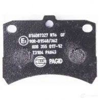 Тормозные колодки дисковые, комплект HELLA 8DB 355 017-121 29687 2 3494 23495 - Изображение 3