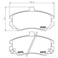 Тормозные колодки, комплект HELLA 24 369 8db355012471 24373 Hyundai Elantra (XD) 3 Седан 1.8 127 л.с. 2004 – 2006