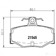 Тормозные колодки дисковые, комплект HELLA 8DB 355 018-021 Nissan Primera T5064 215 45