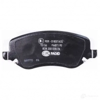 Тормозные колодки дисковые, комплект HELLA 29844 8DB 355 018-761 237 61 T5156 - Изображение 3