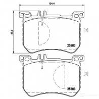 Тормозные колодки дисковые, комплект HELLA 8DB 355 020-491 30008 8899D1670 2518 3 - Изображение 4