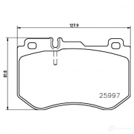 Тормозные колодки дисковые, комплект HELLA 8DB 355 021-741 2 5997 T2373 30117