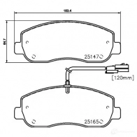 Тормозные колодки дисковые, комплект HELLA 8DB 355 015-291 25 147 29505 25165