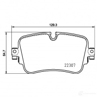 Тормозные колодки дисковые, комплект HELLA 8DB 355 025-681 ISC PIO 1437478190 - Изображение 4