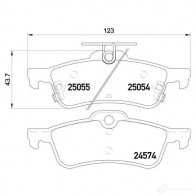 Тормозные колодки, комплект HELLA 25054 8db355020501 2457 4 30009
