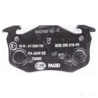 Тормозные колодки дисковые, комплект HELLA 8DB 355 018-951 20 973 20974 29863 - Изображение 3