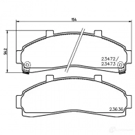 Тормозные колодки, комплект HELLA 234 72 8db355009941 Ford Explorer 2 (EX, UN150) Внедорожник 4.0 4WD 204 л.с. 1999 – 2001 23473