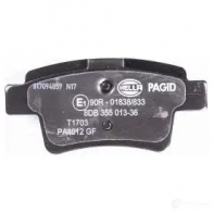 Тормозные колодки, комплект HELLA 8db355013361 24 540 T1703 29314 - Изображение 3