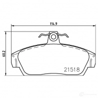Тормозные колодки дисковые, комплект HELLA T5073 8DB 355 018-081 29781 2 1518 - Изображение 1
