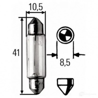 Лампа накаливания HELLA 8GM002091131 42819 C10W 08231 0 - Изображение 5