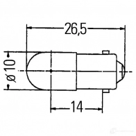 Лампа накаливания HELLA 8GP008285001 Leuchtsto f 43017 TYYJAKT - Изображение 2