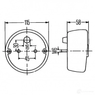 Задний фонарь HELLA 17521 2SE 001 679-051 K 53397 K 43322 - Изображение 2