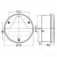 Комбинированный фонарь заднего освещения HELLA E24 5887 2va012497061 E24 25887 17838 - Изображение 2