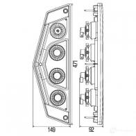 Комбинированный фонарь заднего освещения HELLA 2vp012570121 18155 EJRVCW Caraluna X - Изображение 2