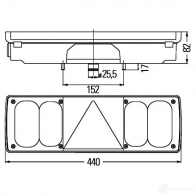 Задний фонарь HELLA 18175 2VP 340 450-451 E1 1072 E4 280 - Изображение 2