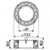 Задний фонарь HELLA E4 7747 2SB 009 362-021 17223 E4 7748 - Изображение 2