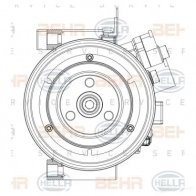 Компрессор кондиционера HELLA 1437476754 S X7SP5 8fk351008081 - Изображение 3