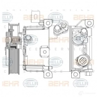 Компрессор кондиционера HELLA 1437476754 S X7SP5 8fk351008081 - Изображение 5