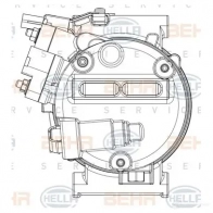 Компрессор кондиционера HELLA 1437476771 8fk351008201 DSGL 5