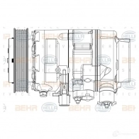 Компрессор кондиционера HELLA 1437476771 8fk351008201 DSGL 5 - Изображение 6