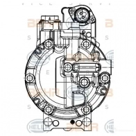 Компрессор кондиционера HELLA 1204602840 8fk351342061 GYXUT X 4045621519650 - Изображение 3