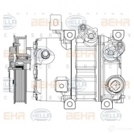 Компрессор кондиционера HELLA 1437476856 8fk351008211 OKD 8Z - Изображение 5