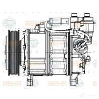 Компрессор кондиционера HELLA 1424371689 U OLKK 8fk351007241 4045621524005 - Изображение 2