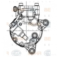 Компрессор кондиционера HELLA 1424371689 U OLKK 8fk351007241 4045621524005 - Изображение 3