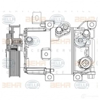 Компрессор кондиционера HELLA EG S1H3 8fk351008071 1437477751 - Изображение 5