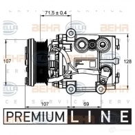 Компрессор кондиционера HELLA 9DY6S 40435 8fk351113421 _BEHR HELLA SERVICE_