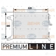 Радиатор кондиционера HELLA _BEHR HELLA SERVICE_ 8fc351300051 EVO2L 38919