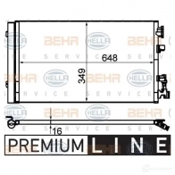 Радиатор кондиционера HELLA 8fc351310541 _BEHR HELLA SERVICE_ AYPVEH5 Renault Megane (BZ) 3 Хэтчбек 1.6 16V (BZ0H) 101 л.с. 2008 – 2024