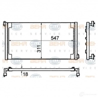 Радиатор кондиционера HELLA DWUS6B 8fc351304301 39291 _BEHR HELLA SERVICE_