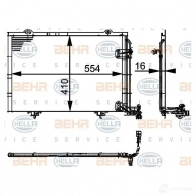 Радиатор кондиционера HELLA 8fc351037334 Mercedes CLK (A208) 1 Кабриолет 2.0 200 (2035) 136 л.с. 1998 – 2002 9F5EP _BEHR HELLA SERVICE_