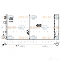 Радиатор кондиционера HELLA 39447 4045621513405 RUQ4D 9 8fc351310544 - Изображение 2