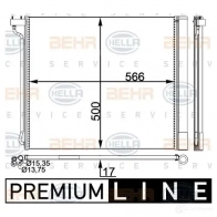 Радиатор кондиционера HELLA SZE 8OB 1424388278 4045621525767 8fc351100701
