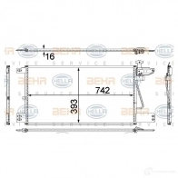 Радиатор кондиционера HELLA 39386 8fc351307721 R3ZGL _BEHR HELLA SERVICE_