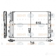 Радиатор кондиционера HELLA 4045621512996 1424388285 V UFPD 8fc351303284 - Изображение 2