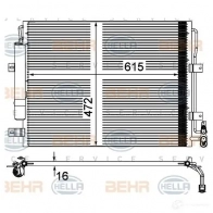 Радиатор кондиционера HELLA 1424388281 4045621512736 8fc351100744 1NHF TS