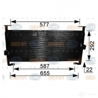 Радиатор кондиционера HELLA 8fc351036371 _BEHR HELLA SERVICE_ 38722 VITIPOO